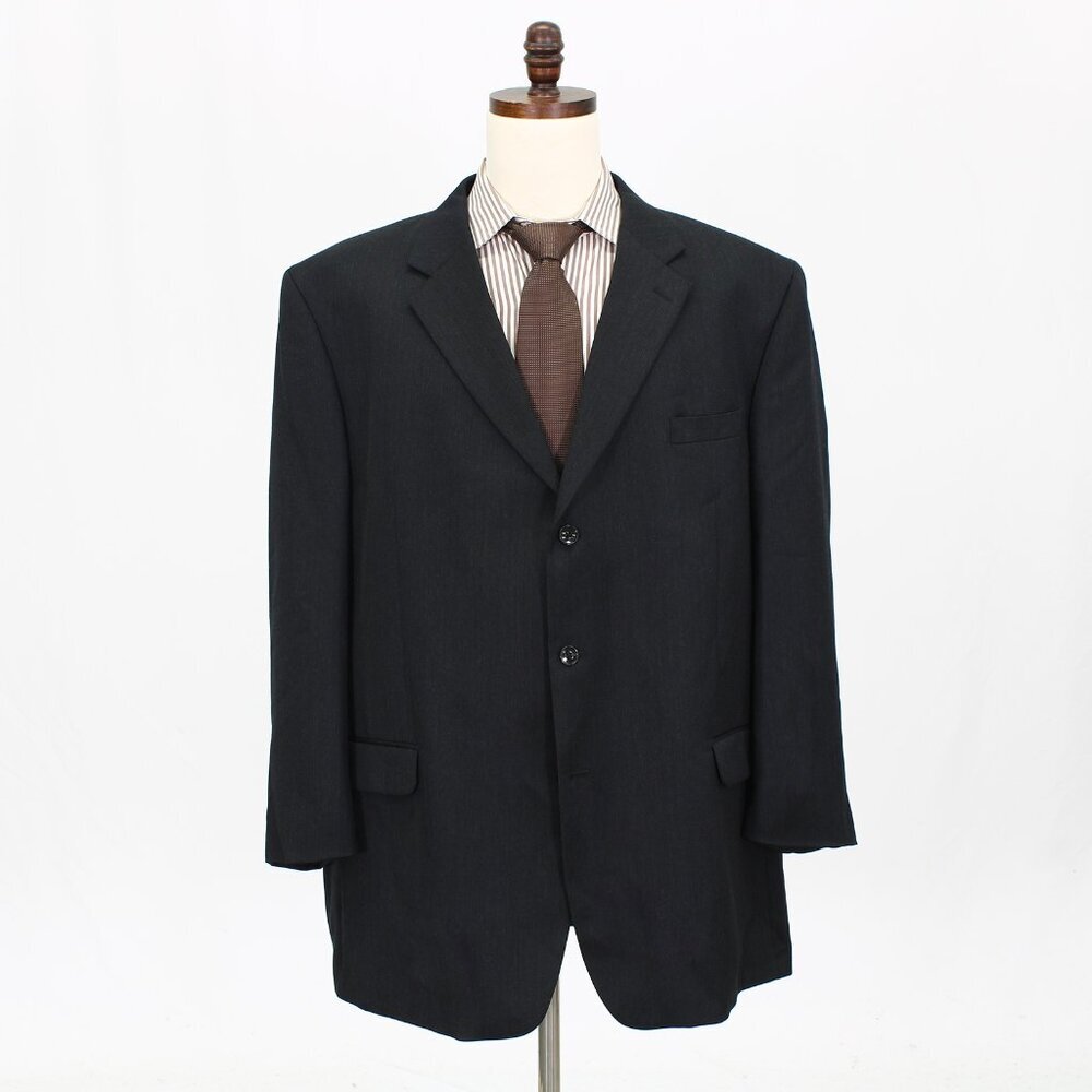 Albert Nipon 52L Gray Solid 3-Button Sport Coat Blazer Jacket G487